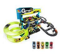 MOLTO | Parking Infantil de 3 Plantas con Accesorios y Pista Exterior, Parking Coches Juguete, Pista de Coches de Juguete, Juguetes Niños + 3 Años, Garaje Coches