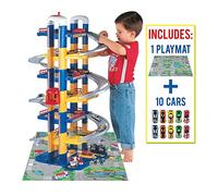 MOLTO | Parking Infantil de 7 Plantas + 10 Coches + Tapiz de Juego con Accesorios, Parking Coches Juguete, Pista de Coches de Juguete, Juguetes Niños + 3 Años, Garaje Coches