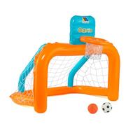 MOLTO - Portería de Piscina de Juguete con Canasta Splash and Score, Portería Hinchable, para Jardín o Piscina, Incluye Hinchador y 2 Pelotas, Juguetes Educativos, + 3 Años