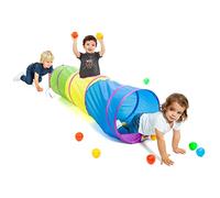 MOLTO | Tunel Plegable con 25 Bolas | Tunel para Niños | Compatible con Parque Bolas Molto | Juguetes Sensoriales para Bebes | Juguetes Educativos para Niños | 6 Meses