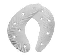 MOLUCKFU 1 Par de Almohadillas para Reparar Suelas de Zapatos con Placas de Metal para Talón, Fácil Instalación, Resistente, Forma de Media Luna para Botas de Hombre