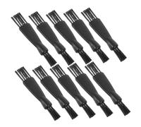MOLUCKFU 10 piezas Cepillo de Limpieza Pequeño para Afeitadora Eléctrica Doble Cabeza Resistente y Portátil Mango Antideslizante Repuesto para Cuidado Masculino y Barbería