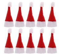 MOLUCKFU 10 Piezas Tapones para Botellas con Forma de Gorro Navideño Cubre Botellas de Vino y Cava Sellado Fácil para Fiestas y Decoración Navideña