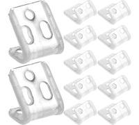 MOLUCKFU 12 Clips de Resorte Metálicos para Sofá con 5 Agujeros Kit de Reparación de Muebles con Tornillos Soporte para Cojines Hundidos Piezas de Repuesto Duraderas para Camas y Sofás