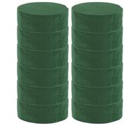 MOLUCKFU 12 Piezas Espuma Floral Redonda en Cilindro Verde, Fácil de Cortar, Soporte Floral Firme para Varas de Flores y Plantas Artificiales, Ramos y Macetas
