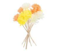 MOLUCKFU 12 Piezas Unidades Palos Difusores Realistas sin Llama Recarga para Aceites Esenciales Diseño Papel Flores Colores Amarillo y Naranja para Ambientar Hogar con Aromaterapia Segura