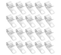 MOLUCKFU 120 Unidades Abrazaderas de Cable Tipo R de Aluminio Clips Resistentes para Gestión de Cables Eléctricos Sujeción Segura para Mangueras Pequeñas y Conductos para Telecomunicaciones