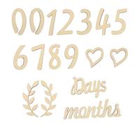 MOLUCKFU 1juego Tarjetas De Crecimiento De Madera Para Bebés De Meses Días y Años Accesorios Para Fotografía De Cumpleaños y Infantiles