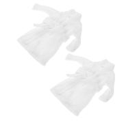 MOLUCKFU 2 Piezas Bata de Baño Navideña para Muñecas de Ropa de Elfo y Santa para Muñecas Accesorios Festivos para Decoración de Casas Actividades DIY
