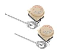 MOLUCKFU 2 Piezas Controlador de Temperatura para Frigorífico y Congelador Termostato Mecánico Ajustable con Perilla para Nevera Doméstica y Congeladores Controlador Refrigeración Preciso