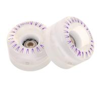 MOLUCKFU 2 Piezas Ruedas Luminosas para Patines Rodamientos Ruedas de PU Transparentes para Patinaje Interior y Exterior Accesorios de Repuesto para Patines de Cuatro con Luz Integrada