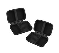 MOLUCKFU 2 Piezas Unidades Estuche para Cigarros EVA Portátil Resistente con Bolsillo de Malla para Organizador de Accesorios para Hombre Negro para Viajes y Exteriores