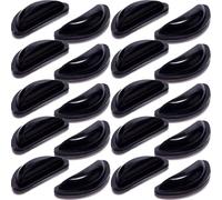 MOLUCKFU 20 Pares de Almohadillas Nasales de Silicona Negra para Gafas Antideslizantes Ultraligeras y Flexibles Compatibles Sol Accesorio Cómodo para Uso Prolongado