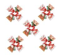 MOLUCKFU 24 Cajas de Papel para Dulces Navideñas Mixtas Contenedores para Almacenar Galletas y Regalos Caja Pequeña de Festival para Fiestas de Navidad Diseño Triangular Seguro y