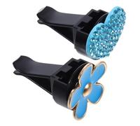 MOLUCKFU 2piezas Difusor De Fragancia Para Coche Clip De Ventilación Forma De Corazón y Flor Decoración Elegante De Salida De Aire Para Automóvil Adecuado Para Modelos y Marcas