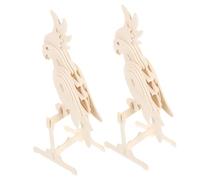 MOLUCKFU 2piezas Puzzle Interactivo De Animales De Madera Juguete Educativo para Autoconstrucción De Pájaro Tipo Loro De Puzzles Creativo para Mejora Cognitiva y Diversión Familiar