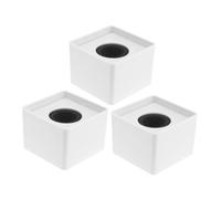 MOLUCKFU 3 Piezas Mic Logo Flags Multi-functional Plastic Square Microphone Station For Interviews And Public Speaking Compatible With Various Microphones Easy Installation And Portable