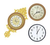 MOLUCKFU 3 Piezas Reloj Mini Colgante Vintage con Péndulo para Casa de Muñecas Decoración de Muebles Miniatura Accesorio Realista para Escenas de Salón y Dormitorio