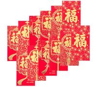 MOLUCKFU 36 Piezas Sobres Rojos Chinos Tradicionales para Regalar Dinero Año Chino Papel Resistente con Patrones Delicados Diseño Auspicioso para Festivales y Celebraciones de Estilos