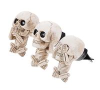 MOLUCKFU 3piezas Clips De Aromaterapia Cabeza De Fantasma Para Salida De Aire Del Coche Decoración De Ventilación Accesorio Interior Creativo Para Halloween