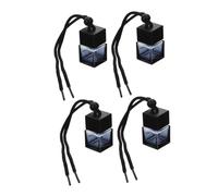 MOLUCKFU 4 piezas Botellas Difusoras Colgantes para Coche Tapa Negra Degradada Recargables para Aceites Esenciales Ambientador Portátil para Coche y Oficina
