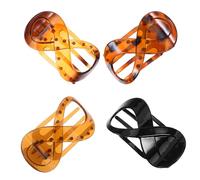 MOLUCKFU 4 Piezas Clips de Garra Franceses Antideslizantes para Cabello Grueso Sujeción Fuerte Accesorios Elegantes para Mujer Colores Vibrantes para Uso Diario y Fiestas