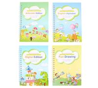 MOLUCKFU 4 Piezas Cuaderno de Práctica de Inglés, Libro de Práctica de Caligrafía, Papel, Escritura Infantil, Estilo Simple