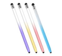 MOLUCKFU 4 Piezas Lápices Capacitivos para Tabletas Unidades Stylus Doble Función para Escritura y Dibujo Punta de Silicona Compatible con Teléfonos y Dispositivos Táctiles