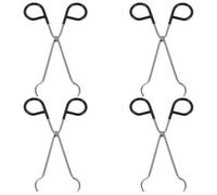 MOLUCKFU 4 Piezas Pinzas de Moxa de Acero Inoxidable Juego Mini Pinzas Ergonómicas para Terapia de Moxibustión Agarre Preciso y Resistente al Calor Compactas y Fáciles de Limpiar para Uso