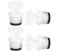 MOLUCKFU 4 Tapones de Goma para Botella de Agua Caliente, Tapón de Seguridad a Prueba de Fugas, Material Pp Rubber, Portátil para Uso en Viaje y Oficina