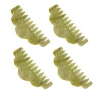 MOLUCKFU 4piezas Peine de Masaje de Jade Cabelludo Herramienta Guasha de Peine Raspador para Relajación Física y Cuidado del Cabello