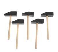 MOLUCKFU 5 Piezas Martillos de Madera Mini para Juguete de Simulación para Niñas de Varias Herramienta Didáctica para Desarrollo de Habilidades Motoras y Coordinación Manual
