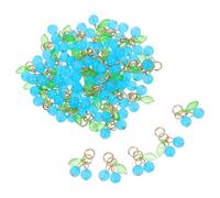 MOLUCKFU 50piezas Colgante de Cereza de Plástico Dijes de Frutas Mini Colgantes para Manualidades Joyería Pulseras Decoración de Cereza Unidades