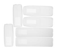MOLUCKFU 6 piezas de silicona transparente para mando a distancia, resistente a los arañazos, elástico, apto para TV y aire acondicionado, funda protectora transparente con indicador de botones