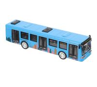 MOLUCKFU 70, Autobús Urbano de Aleación Azul, Coche de Remolque Tracción Trasera, Juguete Educativo para Desarrollo Creativo y Motor, Obsequio Infantil