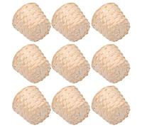 MOLUCKFU 9 Pcs Cesta Tejida Cesta de Artículos Varios de Bambú Beige, Organizador Decorativo, para Balcón y Terraza
