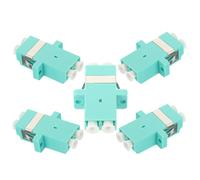 MOLUCKFU Adaptador de Fibra Óptica Om4 5 Piezas Lc Dúplex Hembra a Hembra | Acoplador para Paneles y Cable Multimodo, Instalación Fácil, Uso en Armarios de Red y Telecomunicaciones