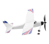 MOLUCKFU Avión Planeador de Goma para Mini Avión de Espuma Azul Motor de Goma Kit de Construcción Stem para Exteriores Juguete Educativo y de Vuelo para Juegos al Aire Libre