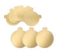 MOLUCKFU Bases de Cartón Redondas para Tartas 90 MM 50 Unidades Doradas Desechables para Exhibiciones de Pasteles Accesorios para Platos de Postres y Eventos de Repostería