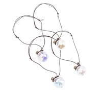 MOLUCKFU Botellas De Perfume Colgantes Para Coche 4 Piezas (2.8cm Estrella Blanca, Rosa Claro, Azul Agua, Púrpura) Decoración Interior Vidrio, Aromatizador Para Eliminar Olores y Ambientar Vehículo