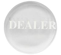 MOLUCKFU Botón de Crupier de Cristal Transparente para Póker Pequeño y Resistente al Desgaste Botón Práctico Reutilizable para Torneos y Eventos de Hold'em