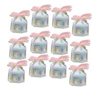 MOLUCKFU Cajas de Regalos para Fiesta 50 Piezas Color Azul Claro, Caja de Dulces de Boda Octogonal para Comunión y Cumpleaños, Adecuado para Decoración y Obsequios de San Valentín