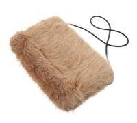 MOLUCKFU Calentador de Manos para Mujer Portátil de Pelo Sintético Color Caqui, Manguito Resistente al Frío Adecuado para Fiestas y Bodas en Invierno