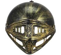 MOLUCKFU Casco de Soldado Romano Dorado para Adultos Accesorio de Disfraz Medieval para Cosplay de Guerrero Sombrero Época Vikinga y Traje Romano para Fiestas y Eventos Temáticos