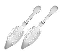 MOLUCKFU Cuchara de Absenta Multifuncional de Acero Inoxidable 304, Dos Piezas Plateadas, Colador de Azúcar para Barra y Cocina, Accesorio Práctico para Cócteles y Filtrado de Hielos