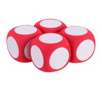 MOLUCKFU Dados de Espuma en 6 Cm, 4 Piezas Grandes Rojos para Juegos y Bricolaje, Dados Duraderos y Livianos para Aula, Matemáticas y Actividades Educativas