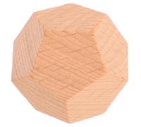 MOLUCKFU Dados de Madera sin Números, Dado de 12 Caras, 1 Pieza, Cubo de Madera Natural para Juegos de Mesa, Aprendizaje de Matemáticas y Manualidades, Juguete Educativo Portátil Adultos