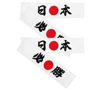 MOLUCKFU Diadema de Karate Japonesa Ajustable 4 Unidades Estampado Ninja Transpirable para Cosplay de Samurái y Chef, Accesorio Versátil para Cocina, Entrenamiento y Fiestas Temáticas