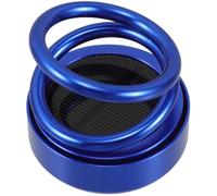 MOLUCKFU Difusor de Aromas Solar para Coche, Ambientador Decorativo de Doble Anillo Suspendido, Aleación de Aluminio, Rotación Automática, Interior