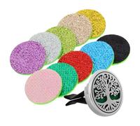 MOLUCKFU Difusor de Aromaterapia para Coche Clip Metálico Reutilizable con Perfume Recargable y Almohadillas Ambientador de Ventilación Decorativo para Fragancia Uniforme Vehículos